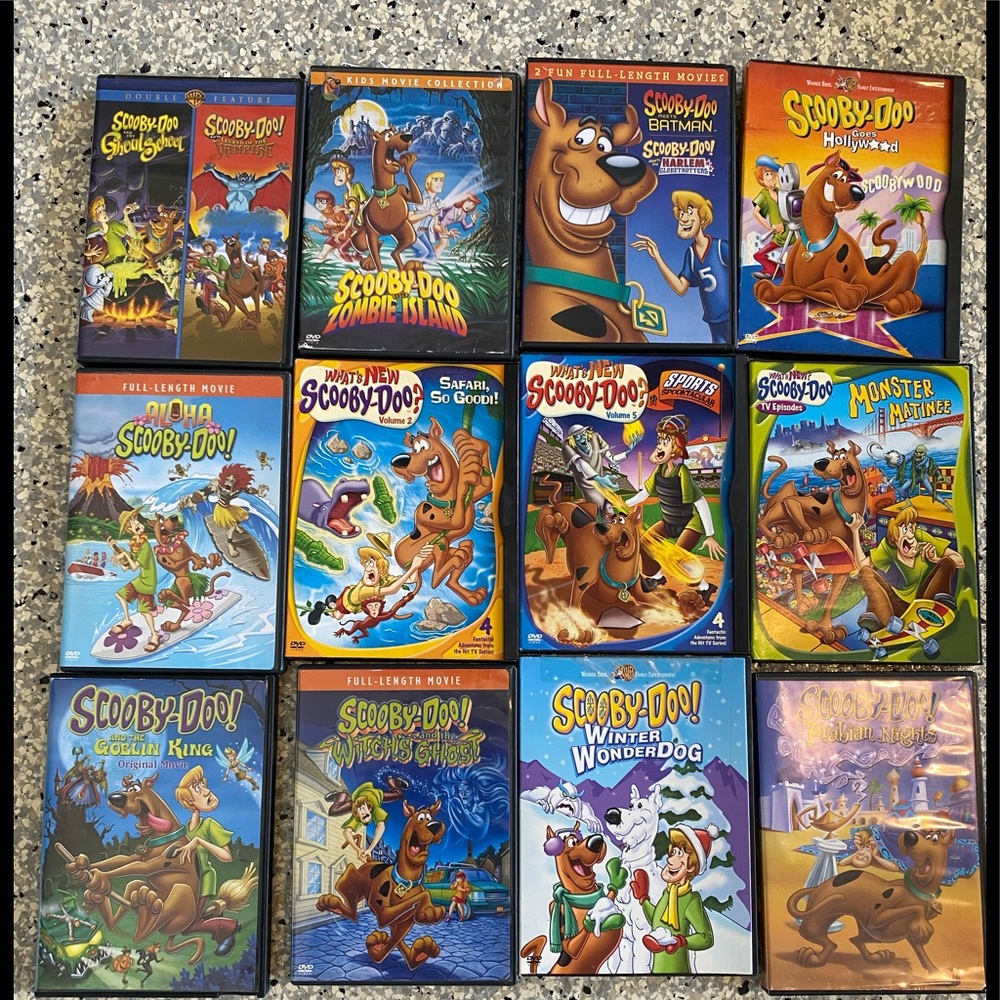 12 Scooby Doo DVD’s